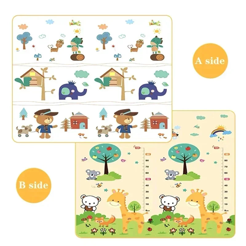 Cute Little Deer Baby Play Mat Thicken 1cm/0.5cm Educational Carpets in The Nursery Climbing Pad Kids Rug Activitys Games Toys