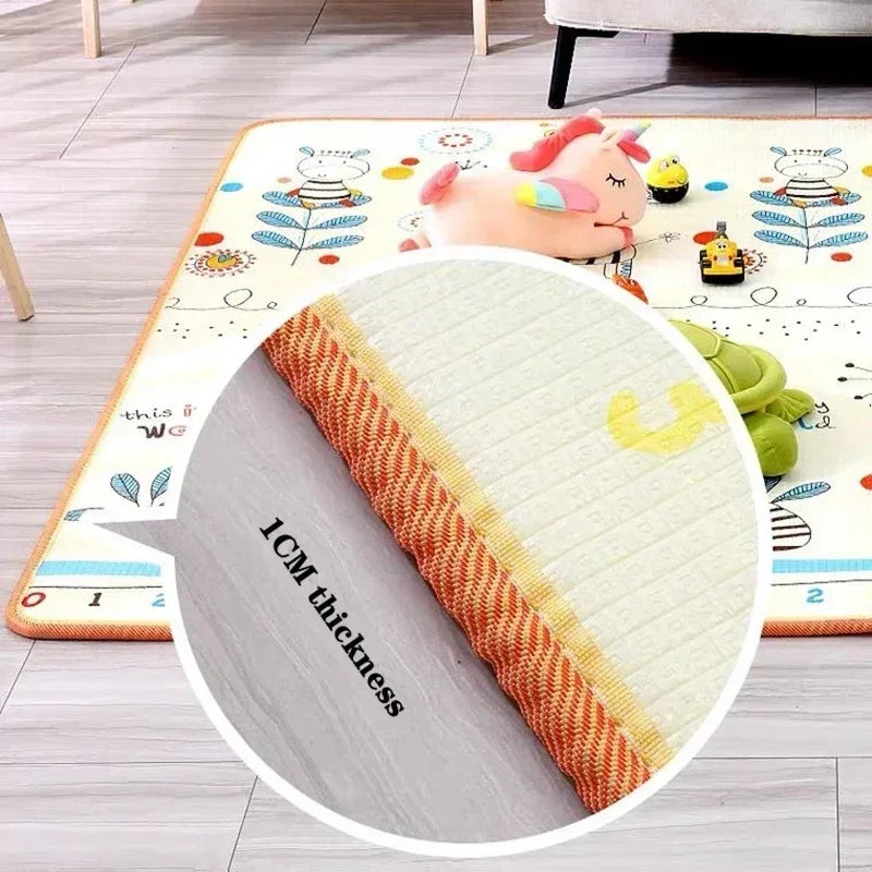 Cute Little Deer Baby Play Mat Thicken 1cm/0.5cm Educational Carpets in The Nursery Climbing Pad Kids Rug Activitys Games Toys