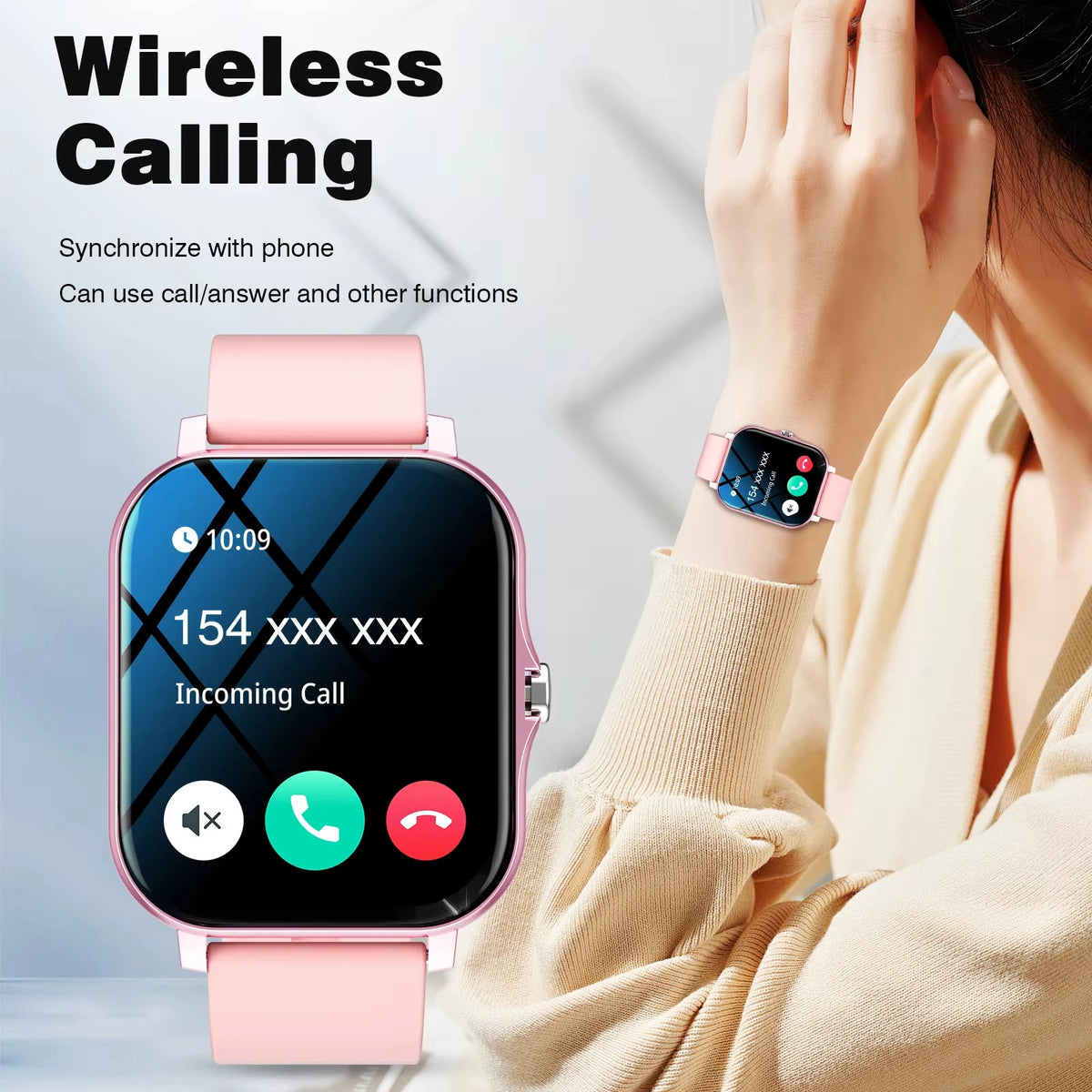 LAXASFIT 2025 New Smart Watch for Men Women Gift Full Touch Screen Sports Fitness Watch Bluetooth Call Digital Smartwatch
