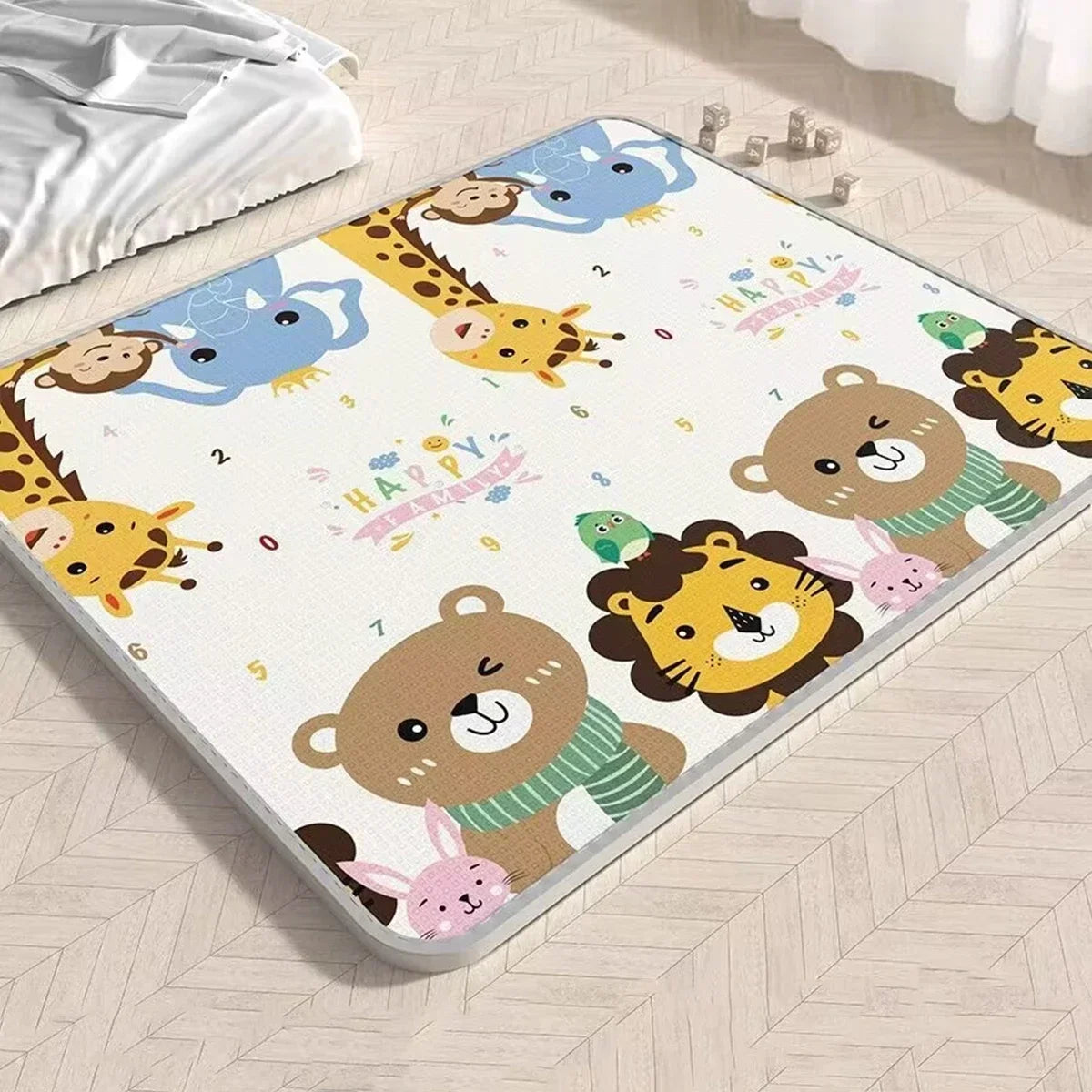 Cute Little Deer Baby Play Mat Thicken 1cm/0.5cm Educational Carpets in The Nursery Climbing Pad Kids Rug Activitys Games Toys