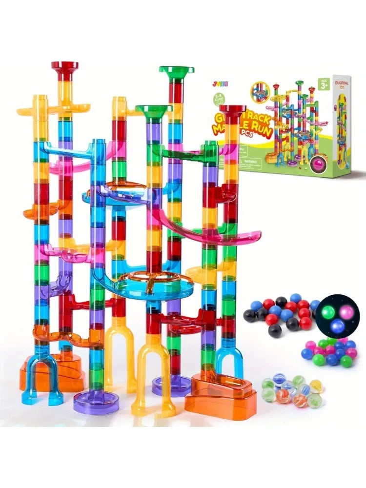 JOYFY Marble Run 137Piece Marble Run Learning Toy Building Block Toy Construction Toy for Children Best Birthday Chirstmas Gift