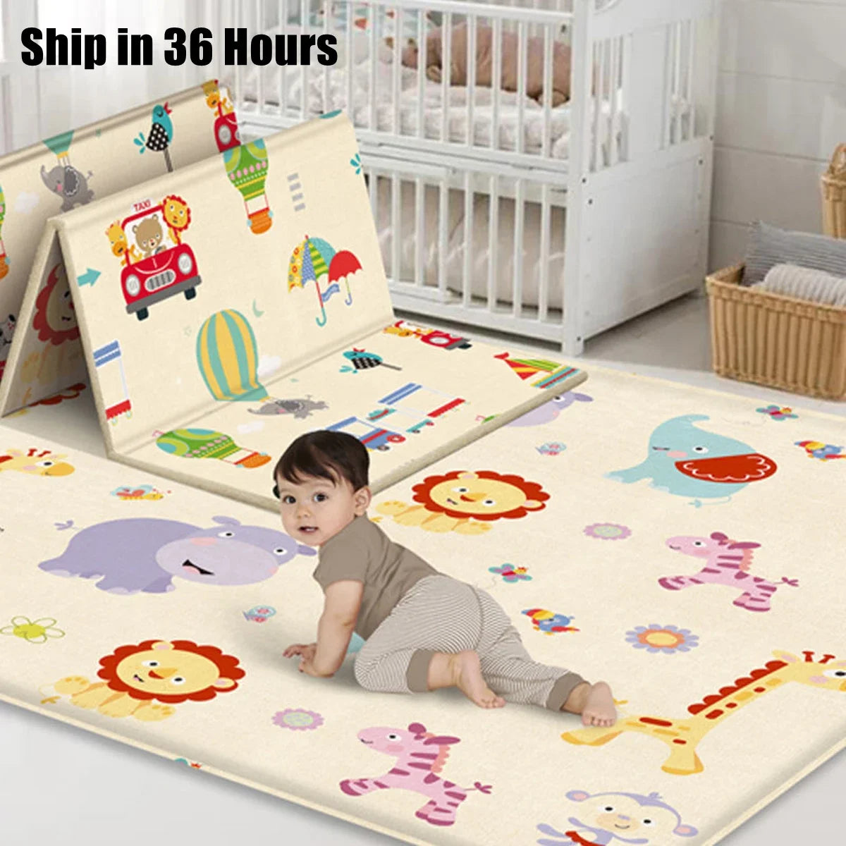 Foldable Children's Carpet Non-Toxic Baby Play Mat Educational in The Nursery Climbing Pad Kids Rug Activitys Games Toys 180*100