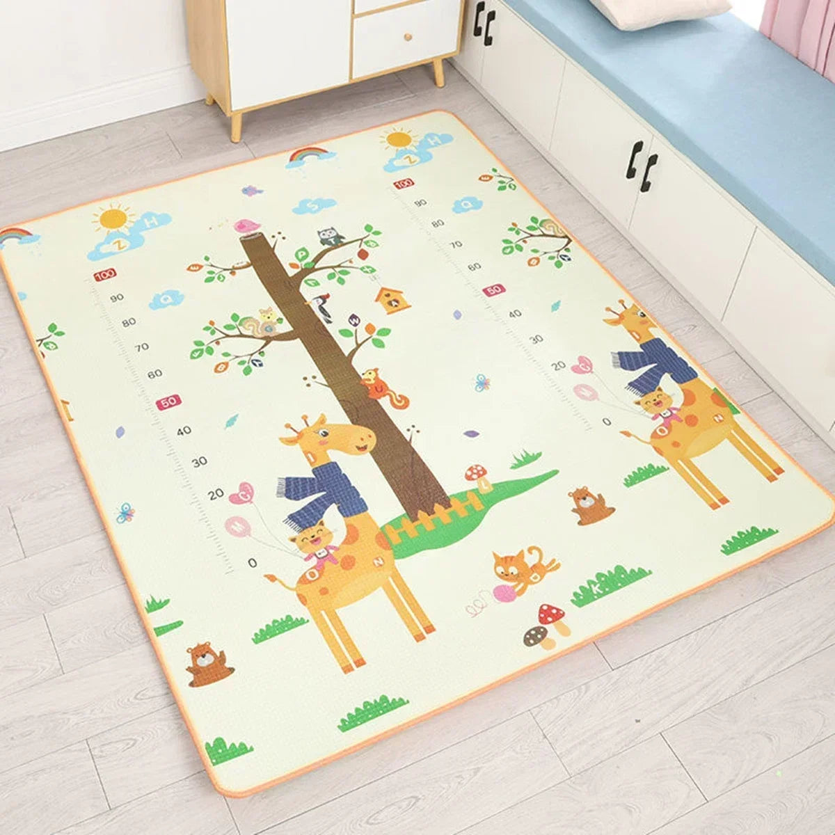 Cute Little Deer Baby Play Mat Thicken 1cm/0.5cm Educational Carpets in The Nursery Climbing Pad Kids Rug Activitys Games Toys