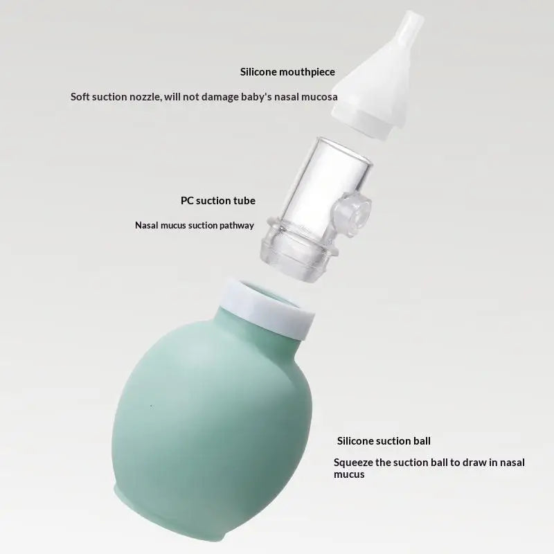 Nasal Aspirator with Anti-Back Flow Design Safe for Newborn Baby Use