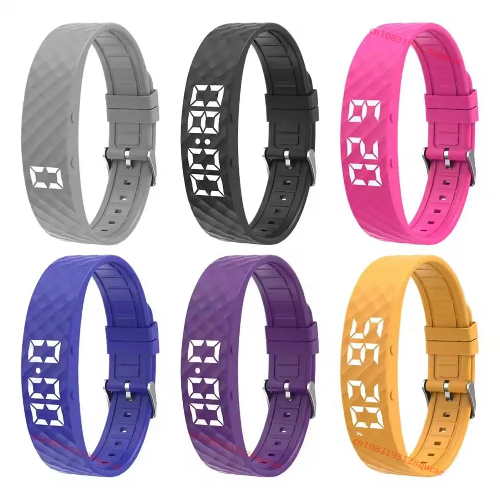 Vibrating Alarm Clock Watch Heavy Sleepers Silent Wake-Up Smart Bracelet Men Women Adjustable Wearable Vibration Wrist Band Ht30