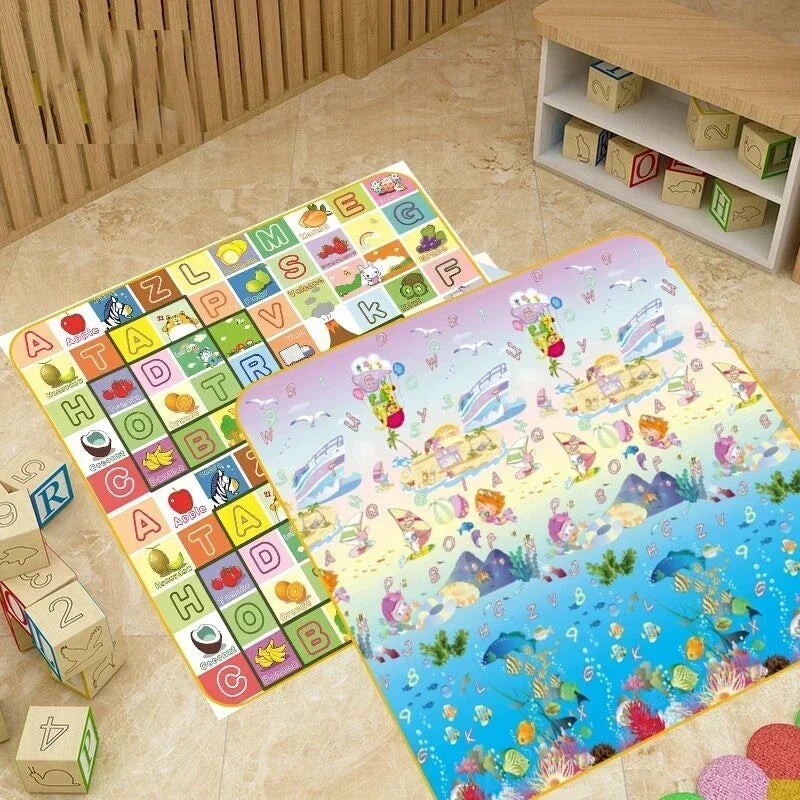Cute Little Deer Baby Play Mat Thicken 1cm/0.5cm Educational Carpets in The Nursery Climbing Pad Kids Rug Activitys Games Toys