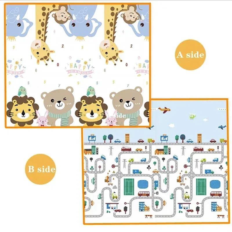 Cute Little Deer Baby Play Mat Thicken 1cm/0.5cm Educational Carpets in The Nursery Climbing Pad Kids Rug Activitys Games Toys
