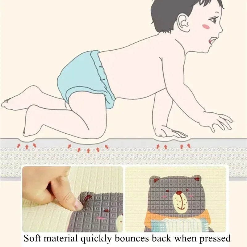 Cute Little Deer Baby Play Mat Thicken 1cm/0.5cm Educational Carpets in The Nursery Climbing Pad Kids Rug Activitys Games Toys