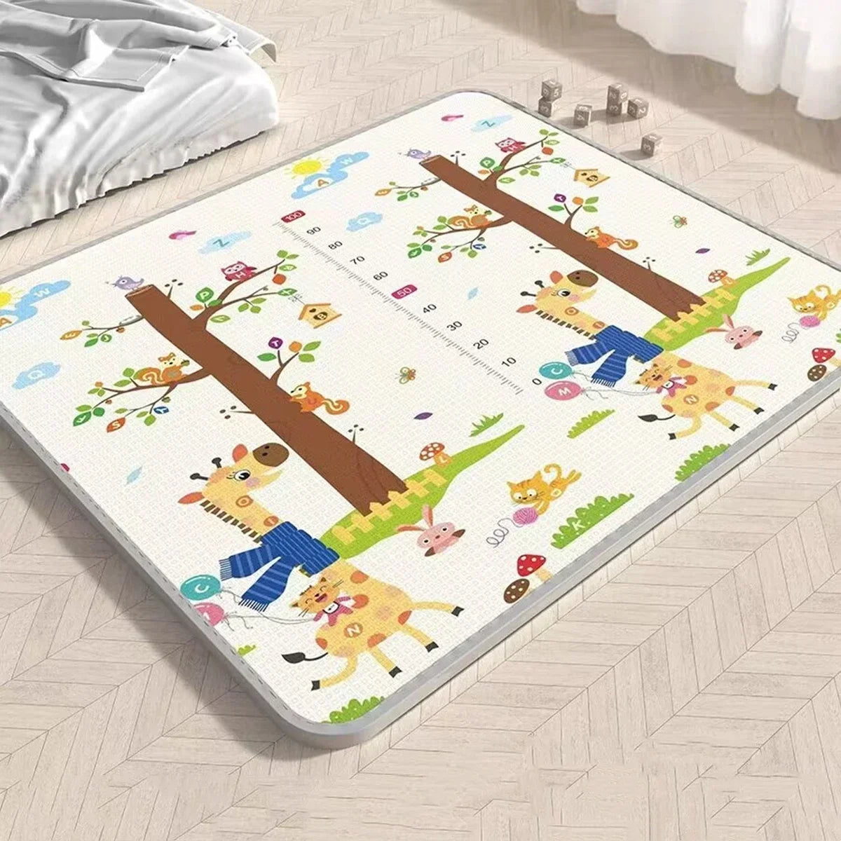 Cute Little Deer Baby Play Mat Thicken 1cm/0.5cm Educational Carpets in The Nursery Climbing Pad Kids Rug Activitys Games Toys
