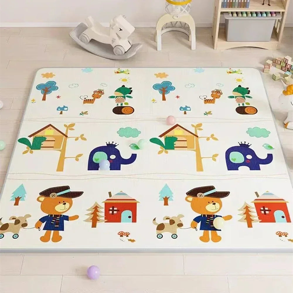 Cute Little Deer Baby Play Mat Thicken 1cm/0.5cm Educational Carpets in The Nursery Climbing Pad Kids Rug Activitys Games Toys