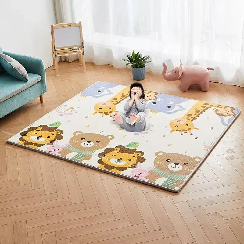 Cute Little Deer Baby Play Mat Thicken 1cm/0.5cm Educational Carpets in The Nursery Climbing Pad Kids Rug Activitys Games Toys