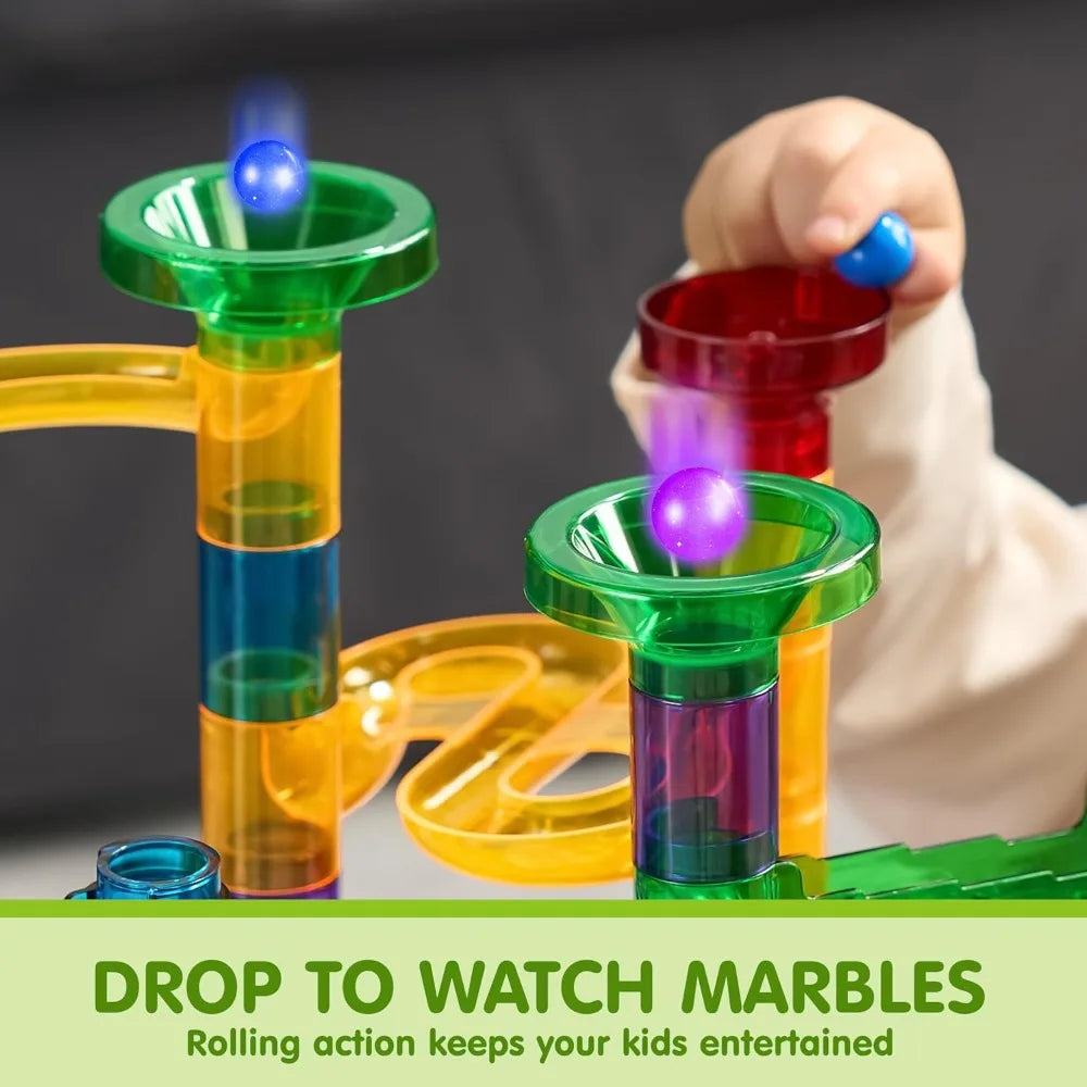 JOYFY Marble Run 137Piece Marble Run Learning Toy Building Block Toy Construction Toy for Children Best Birthday Chirstmas Gift