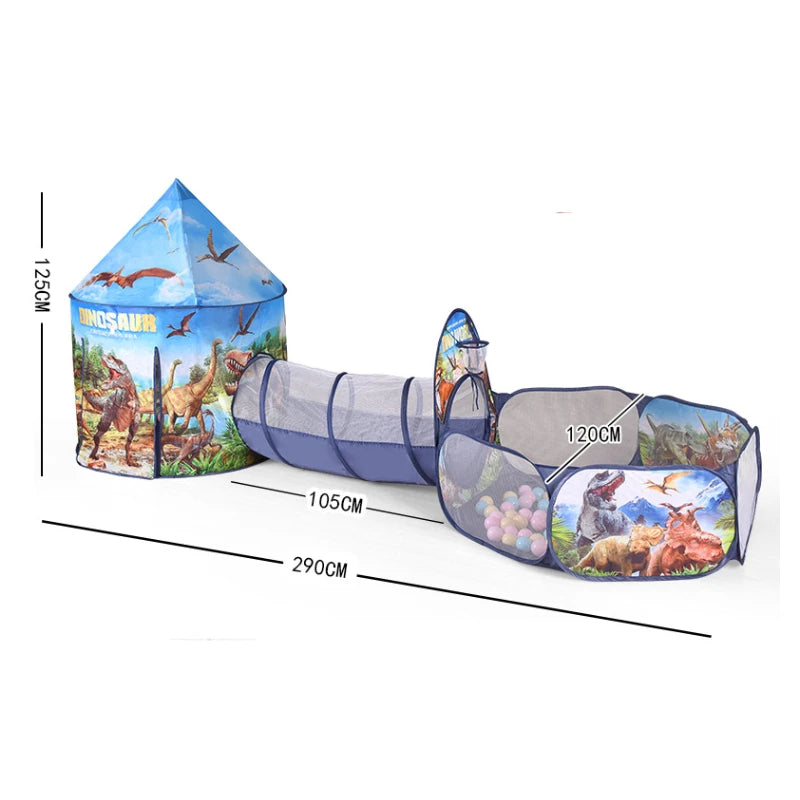 IMBABY Star Printed Play Tent for Toddler with Baby Ball Pit and Play Tunnel Children Indoor Outdoor Playhouse for Birthday Gift