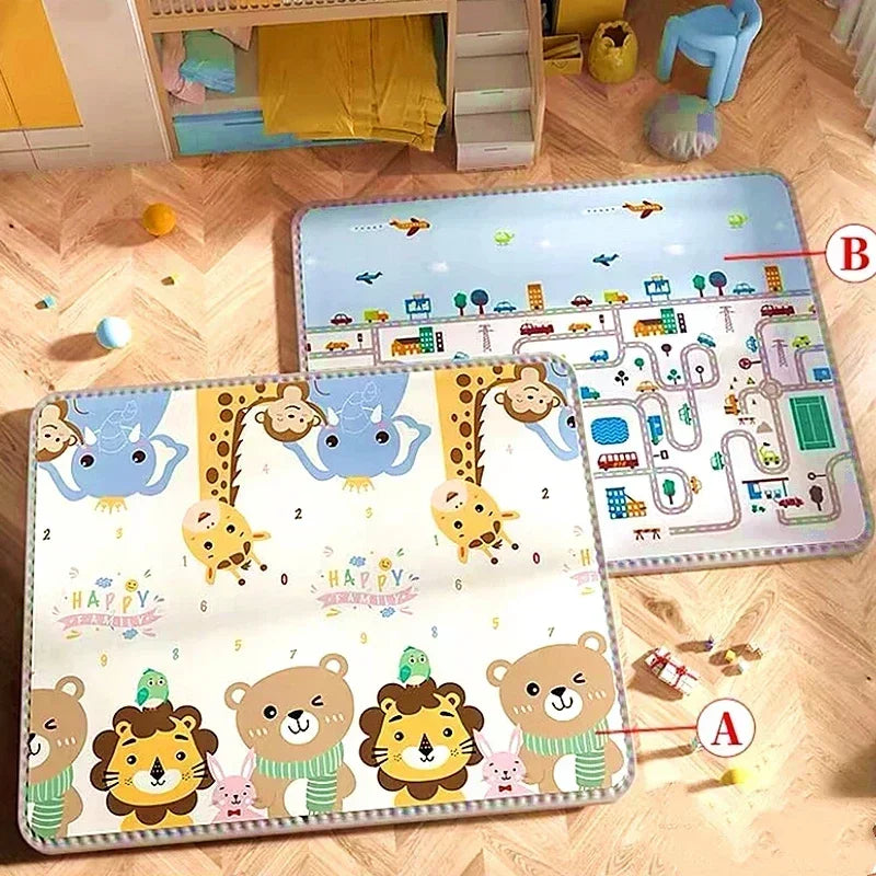 Cute Little Deer Baby Play Mat Thicken 1cm/0.5cm Educational Carpets in The Nursery Climbing Pad Kids Rug Activitys Games Toys