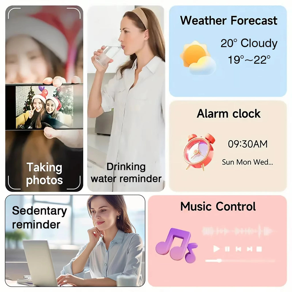 LAXASFIT 2025 New Smart Watch for Men Women Gift Full Touch Screen Sports Fitness Watch Bluetooth Call Digital Smartwatch